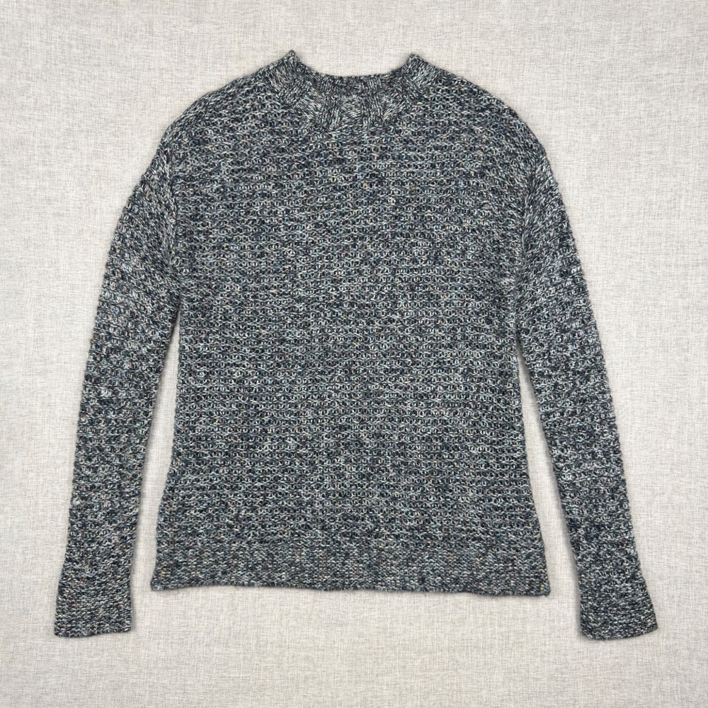St. John's Bay Women's Gray Multicolor Knit Sweater Size M Raglan Long Sleeve